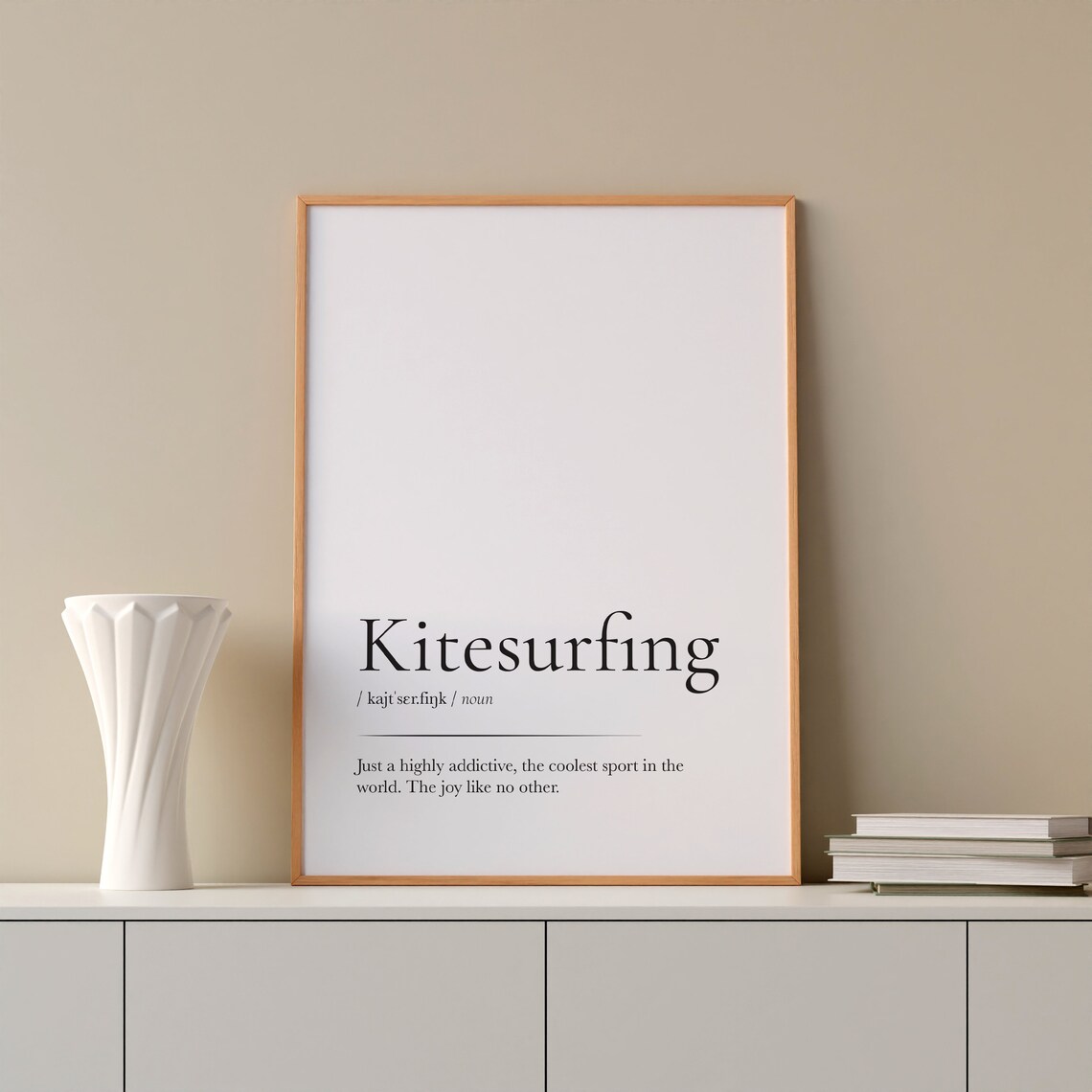 Kitesurfing Dictionary Definition Funny Poster