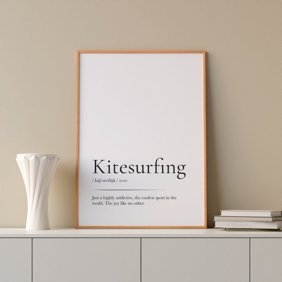 Kitesurfing Dictionary Definition Funny Poster
