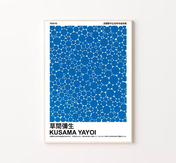 Yayoi Kusama Blue Dots Infinity Net Pattern Tokyo Exhibition Poster