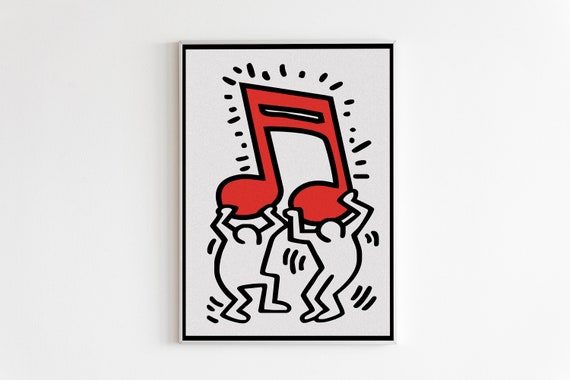 Keith Haring Music Print Keith Haring Music Exhibition Poster Exhibition Poster Art Print Keith Haring Music Poster Haring Music Art