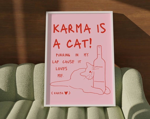 Taylor Karma Midnights Cat Art Print
