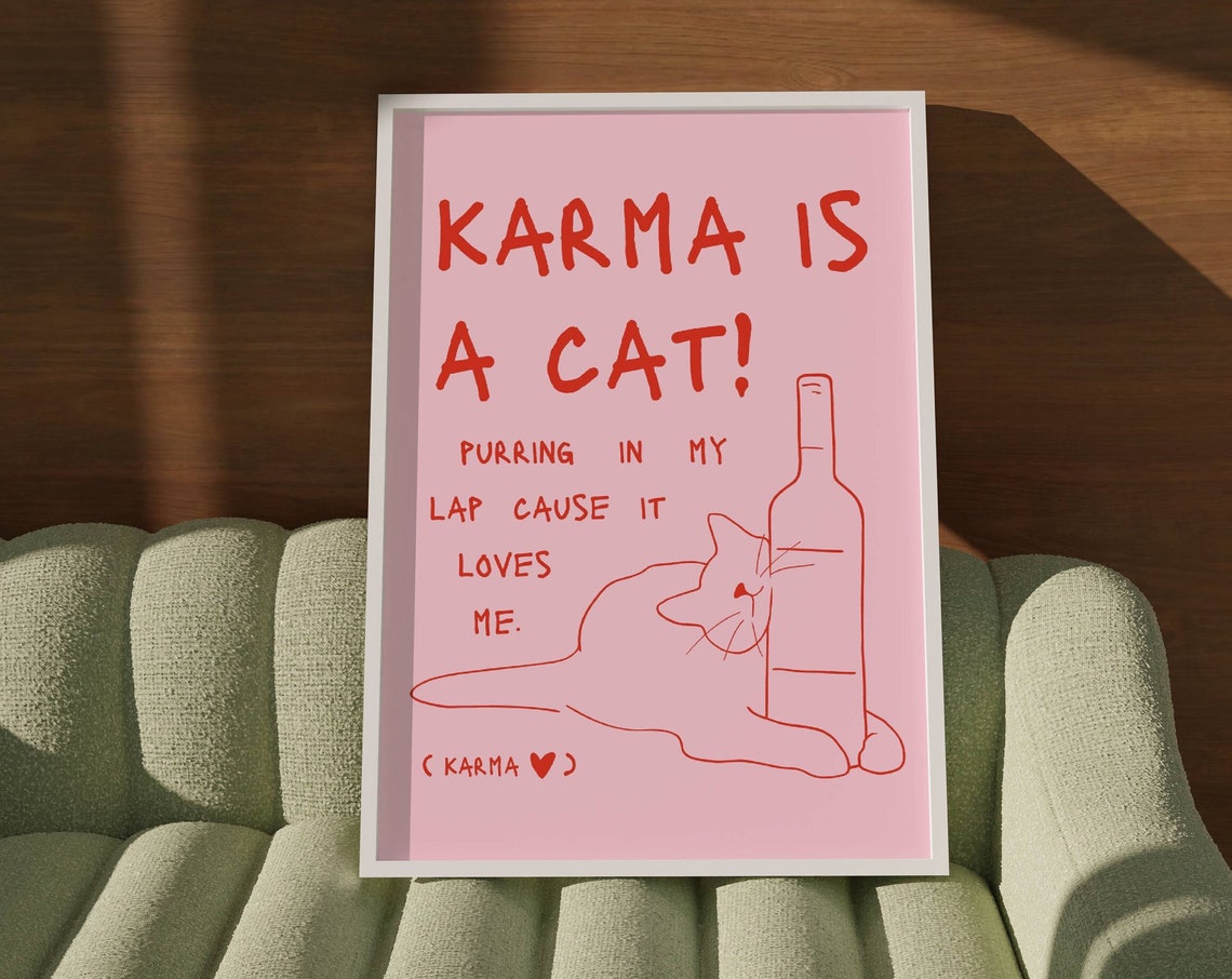 Taylor Karma Midnights Cat Art Print
