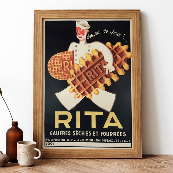 Rita Vintage French Food Travel Poster Print