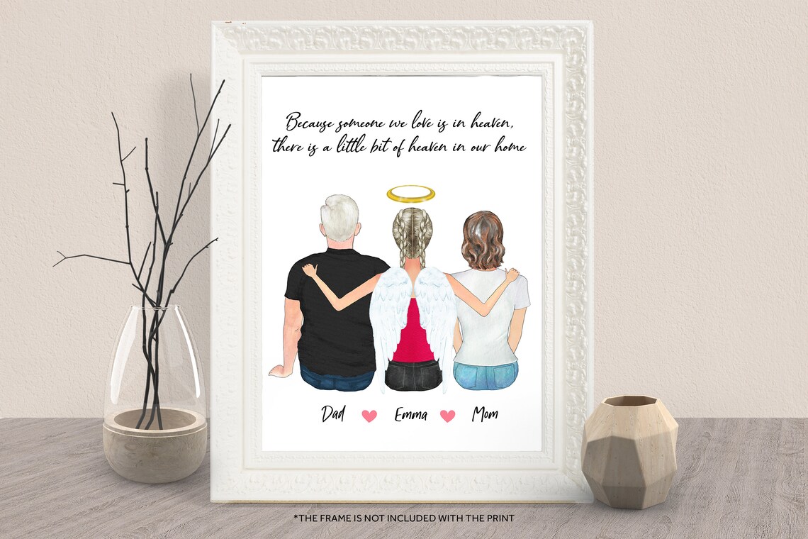 Because Someone We Love Is in Heaven Memorial Portrait Poster