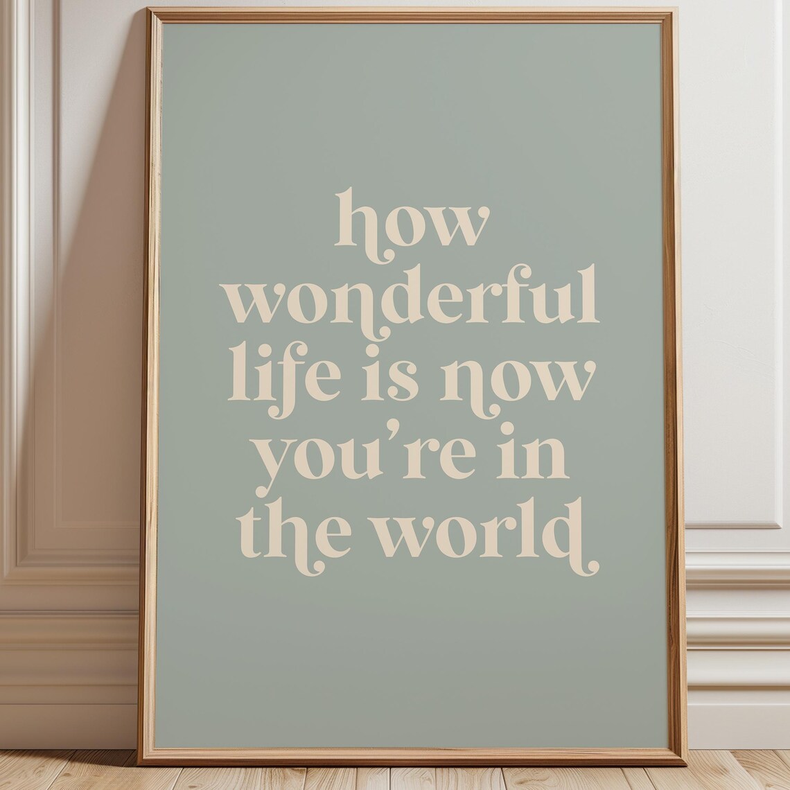 How Wonderful Life Is Nursery Print, Minimalist