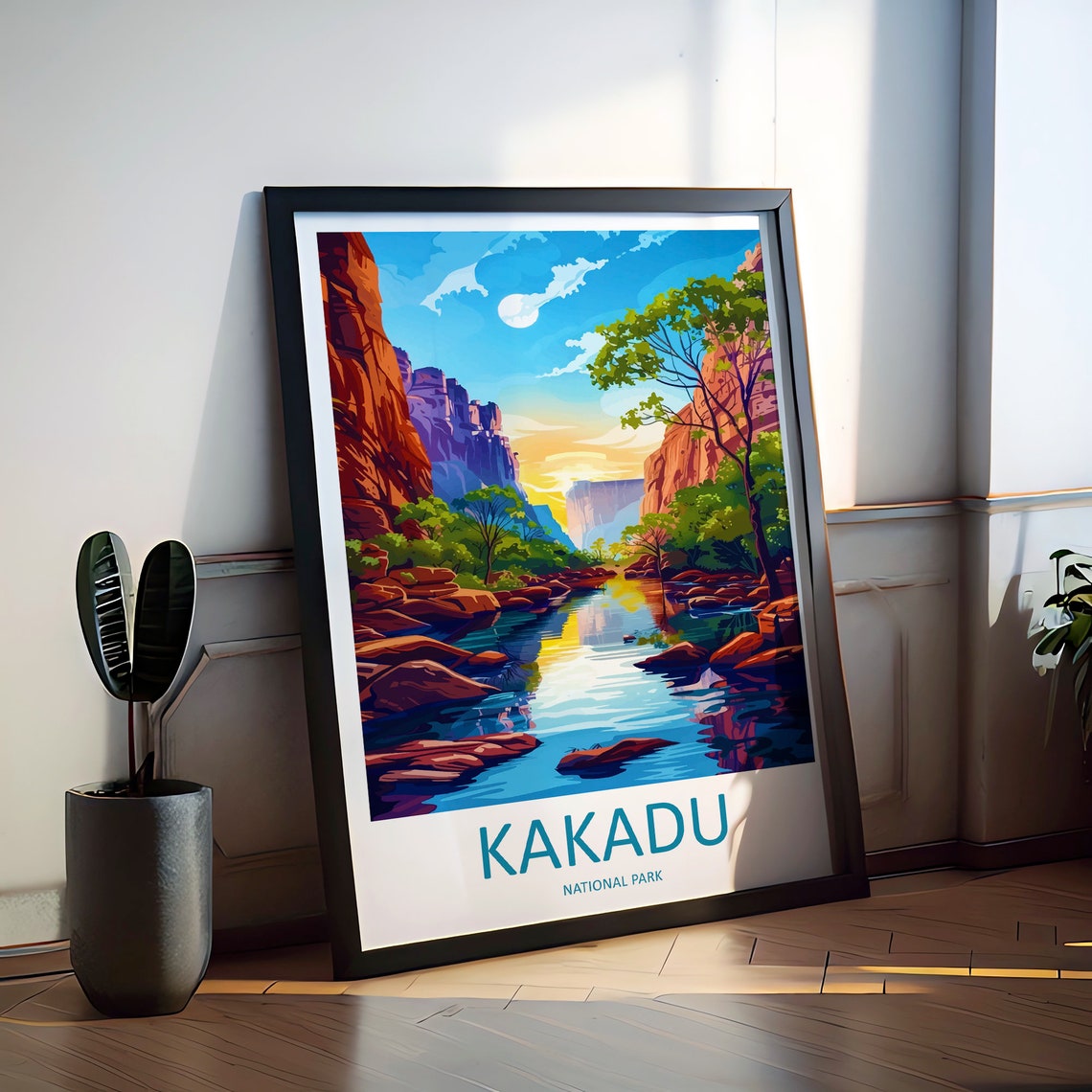 Kakadu National Park Red Rock Gorge River Canyon Midday Travel Poster - Image 2