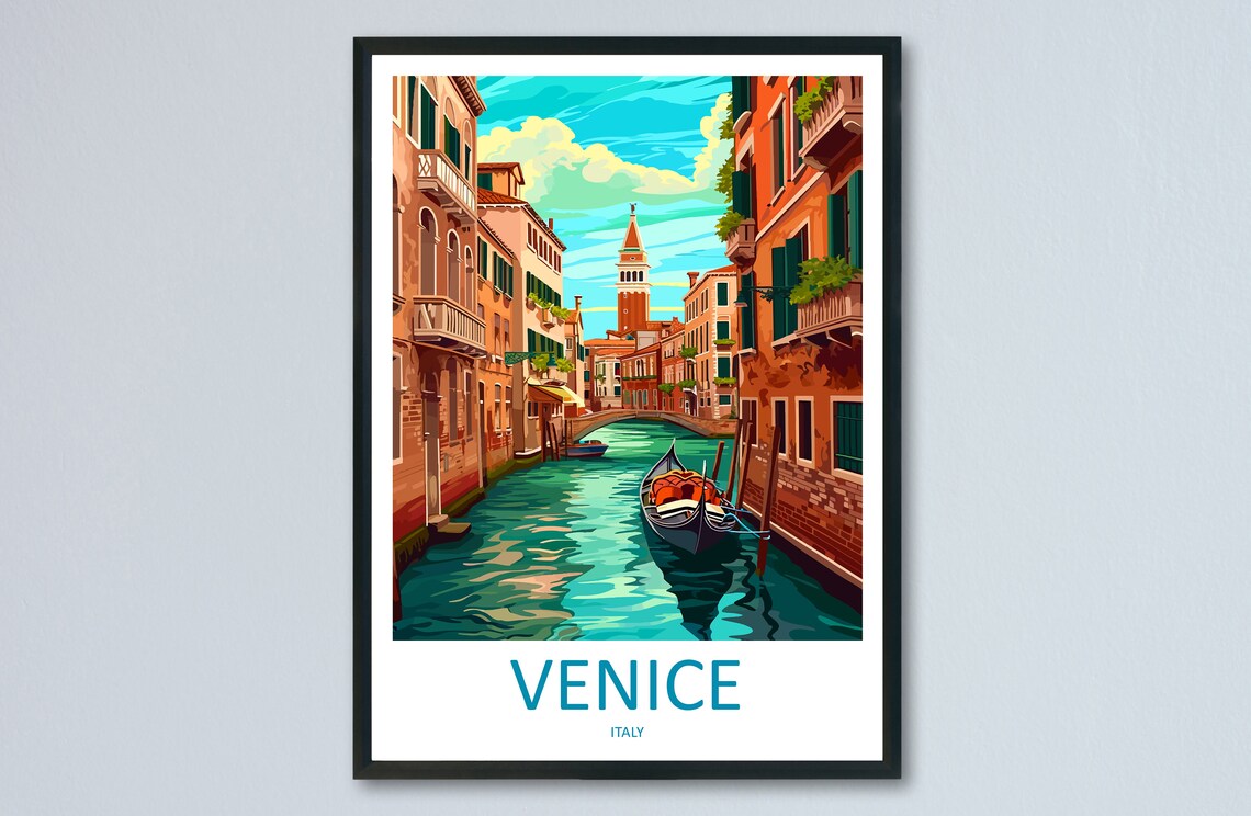 Venice St Marks Square Travel Poster