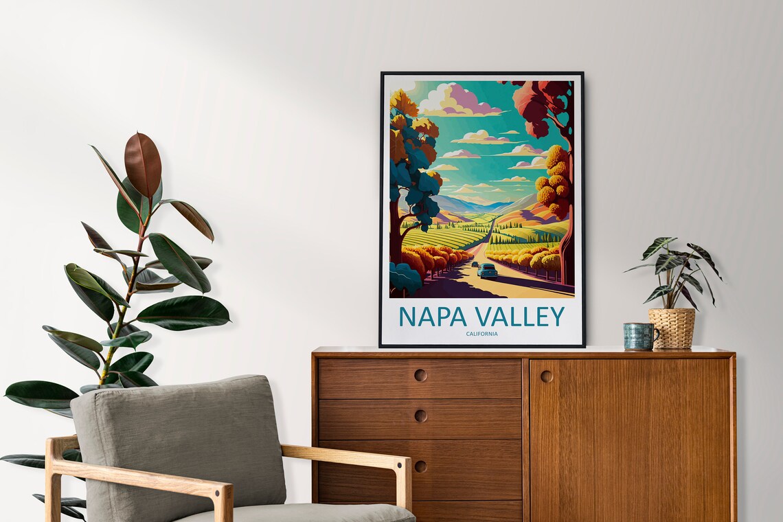 Napa Valley Travel Poster, California Place Art - Image 2