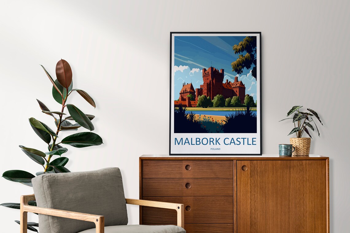 Malbork Castle Travel Poster, Poland Landmark - Image 2