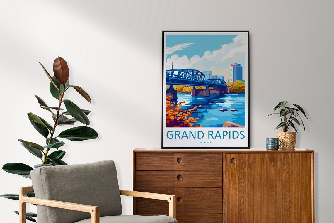 Grand Rapids Travel Poster, Michigan Wall Art Print - Image 2