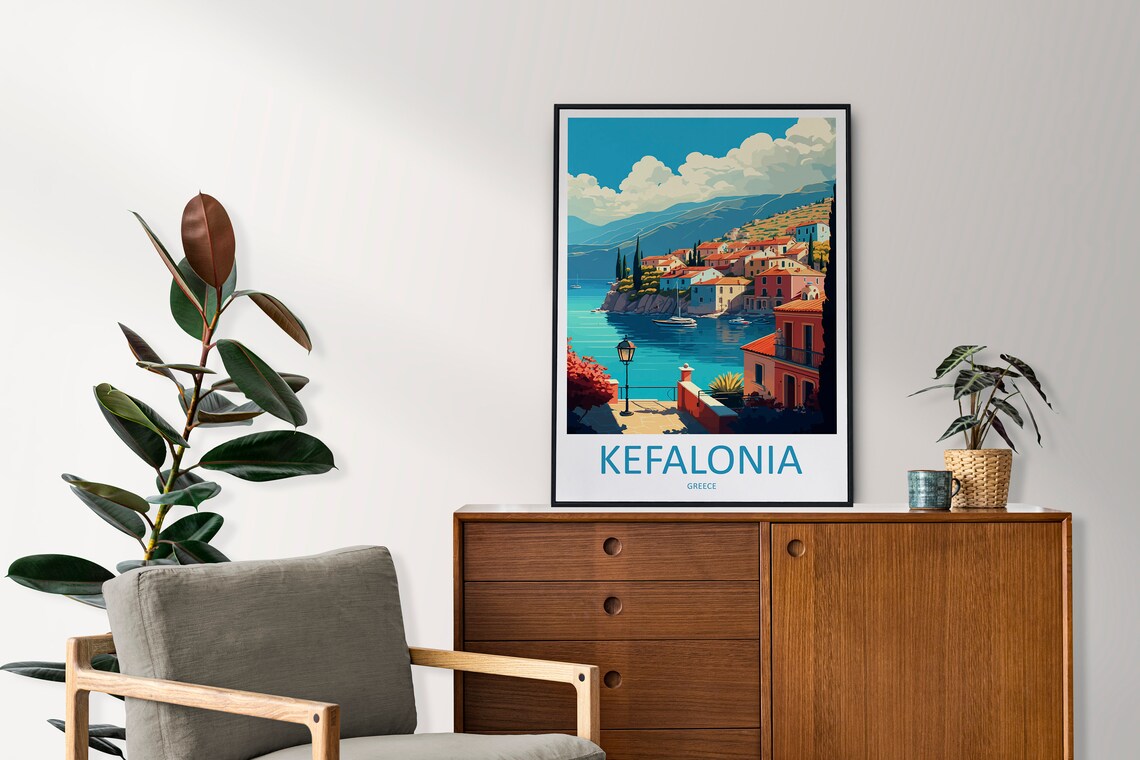 Kefalonia Greece Travel Poster, Home Decor - Image 2