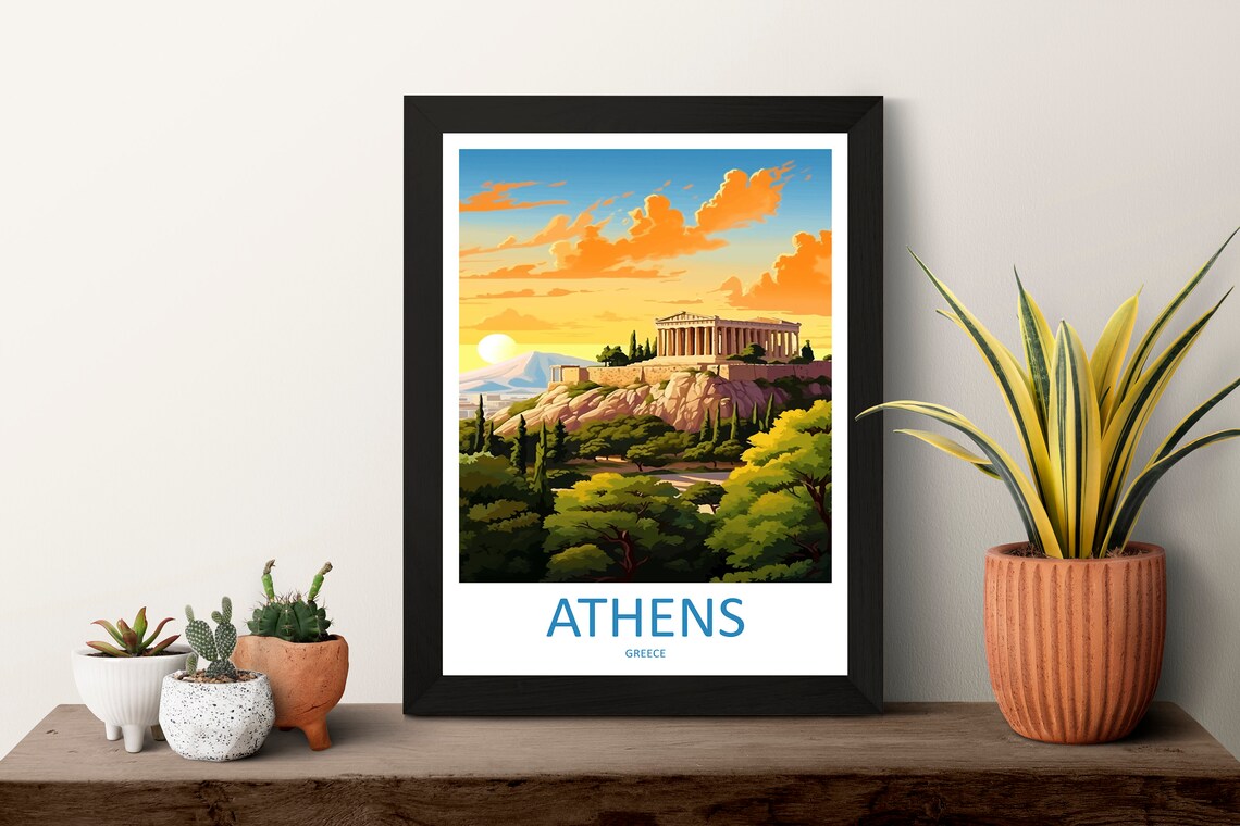 Athens Travel Poster, Greece Wall Art Print - Image 3