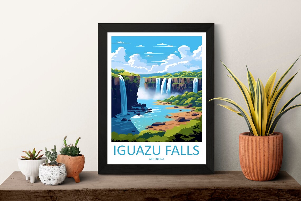 Iguazu Falls Travel Poster, Place-Name Wall Art - Image 3