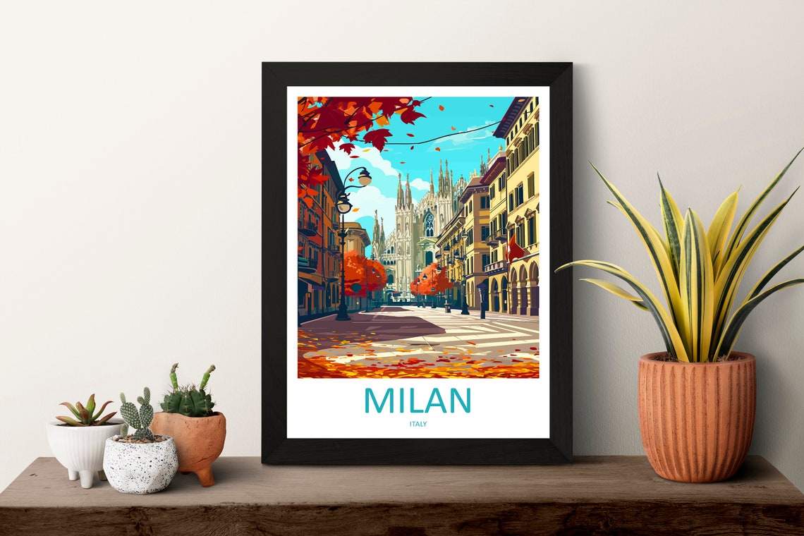 Milan Travel Poster, Europe Wall Decor - Image 3