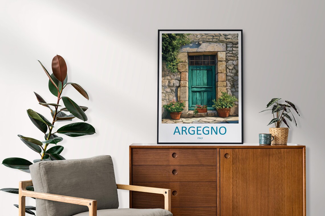 Argegno Italy Travel Poster, Europe Wall Decor - Image 2