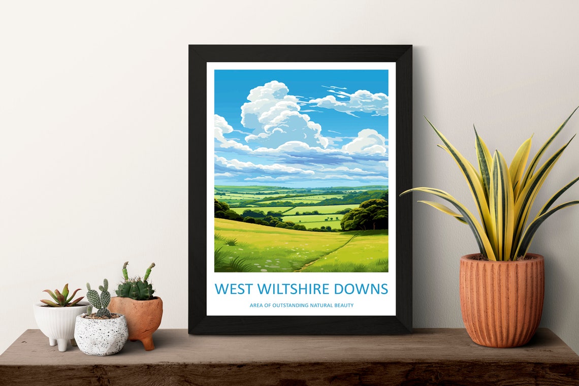 West Wiltshire Downs Broad Rolling Valley Under Towering Clouds Poster - Image 3