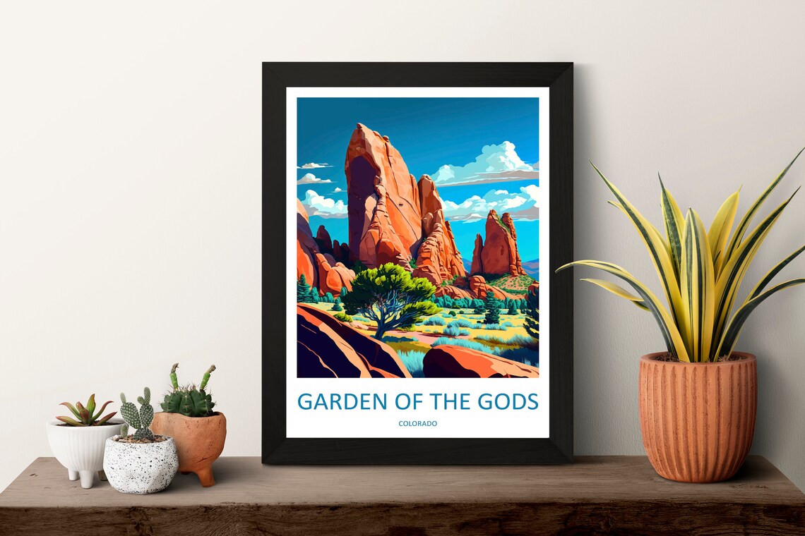 Gardens Of The Gods Travel Poster, Colorado Wall Art - Image 3