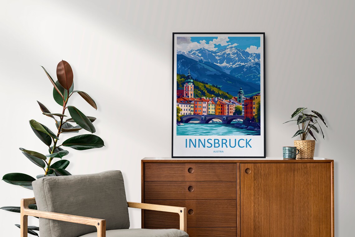 Innsbruck Travel Poster, Austria Landscape Art - Image 2