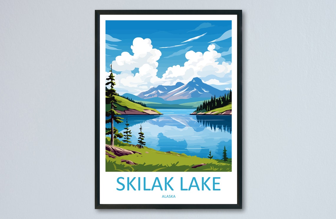 Skilak Lake Travel Print Wall Art Skilak Lake Wall Hanging Home Dcor Skilak Lake Gift Art Lovers Alaska Art Lover Gift Skilak Lake Artwork