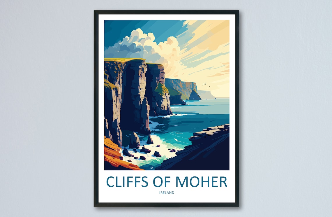 Cliffs Of Moher Landscape Art Print, Ireland