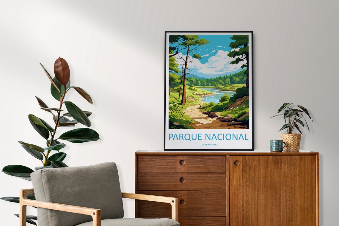 Parque Nacional Los Arrayanes Forest River Trail Painting Poster - Image 2