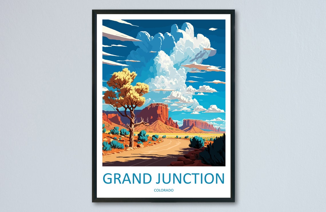 Grand Junction Colorado Red Rock Desert Monument Road Poster
