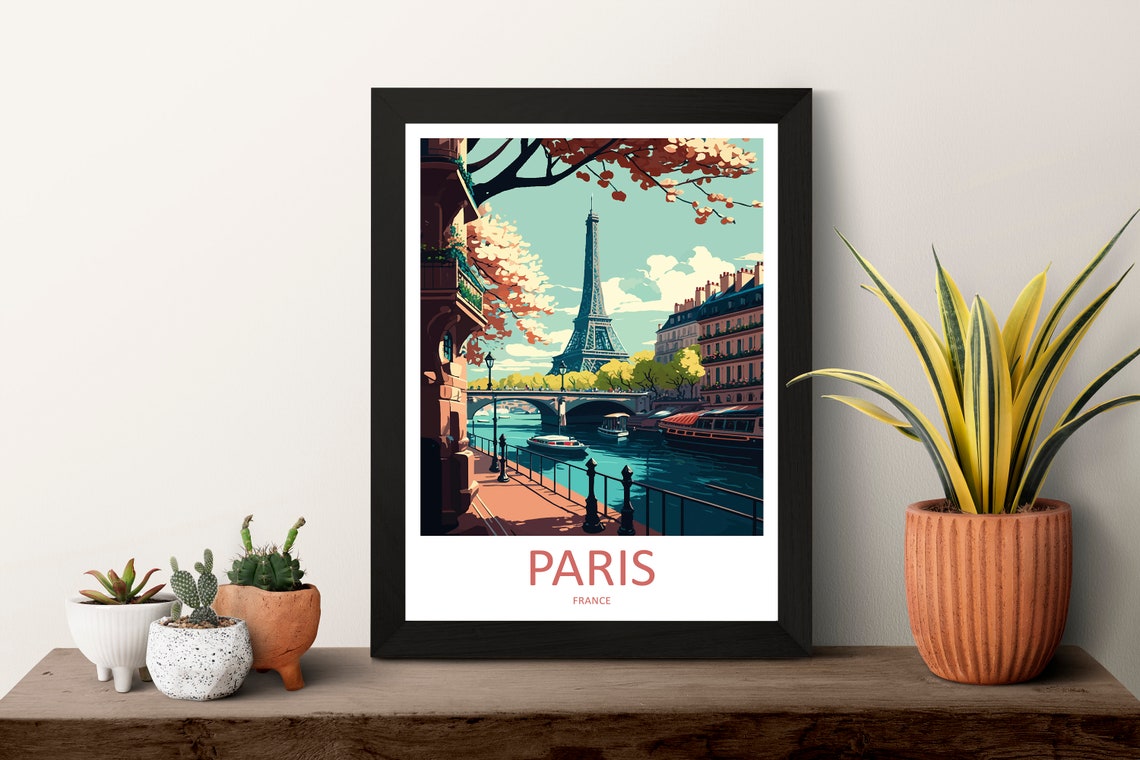 Paris Travel Poster, Europe Wall Decor - Image 3