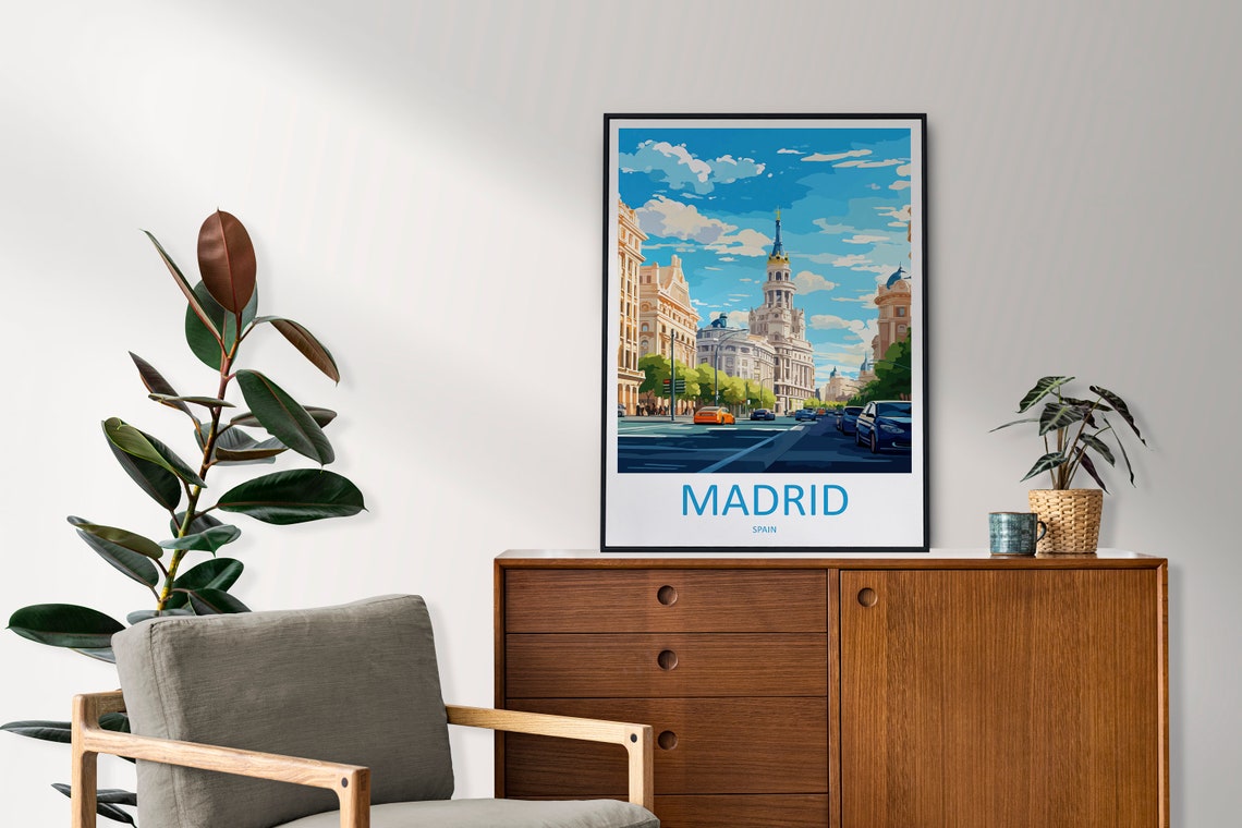 Madrid Spain Gran Via Metropolis Building Avenue View Poster - Image 2