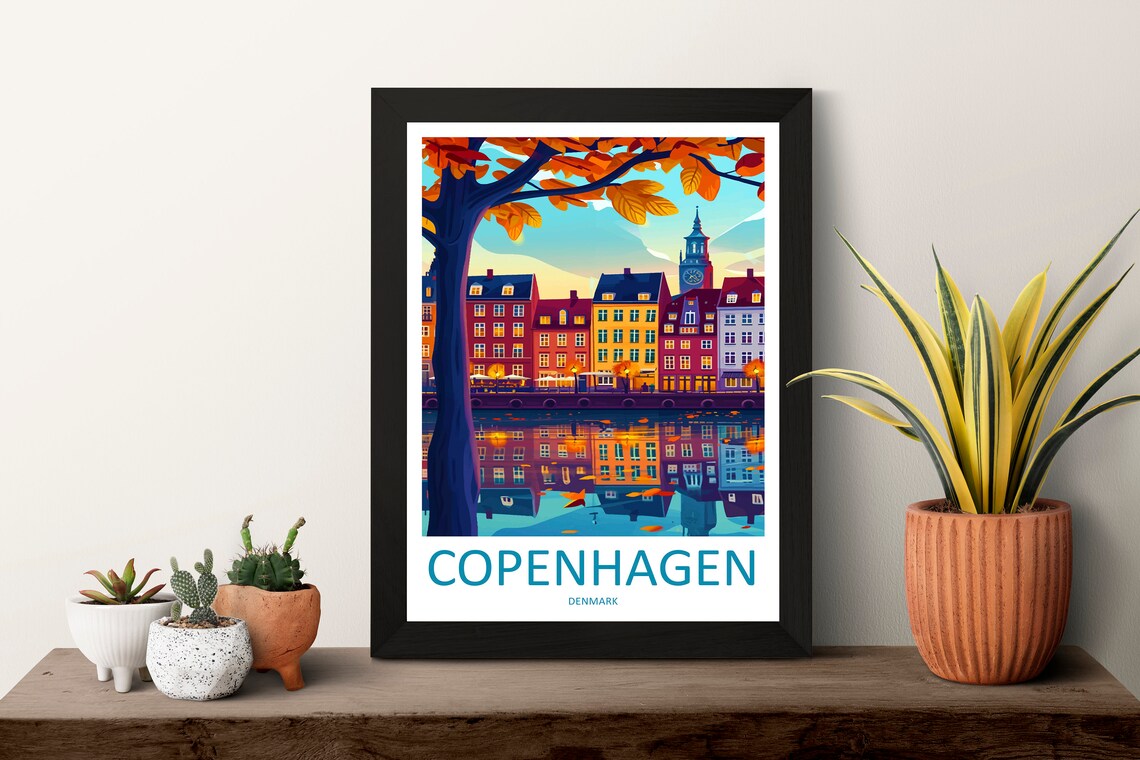 Copenhagen Gift Art Lovers Travel Poster - Image 3
