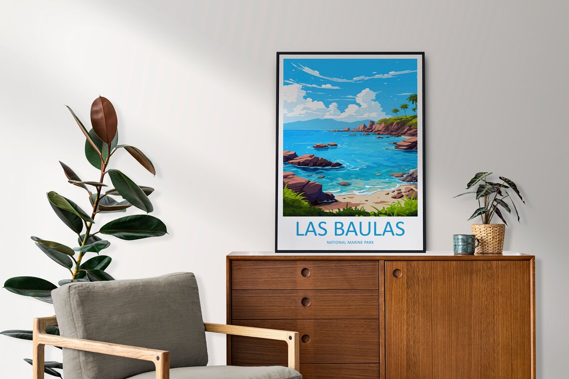 Las Baulas National Marine Park Rocky Cove Ocean Travel Poster - Image 2
