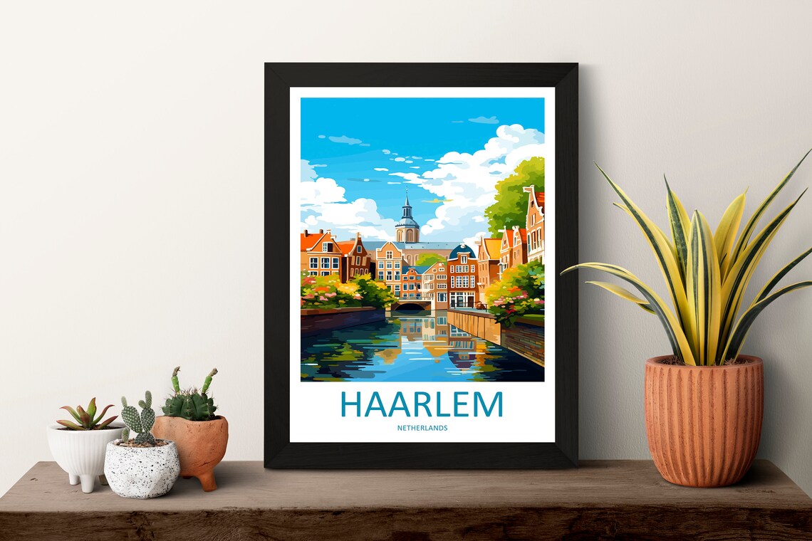 Haarlem Travel Poster, Netherlands Wall Decor - Image 3