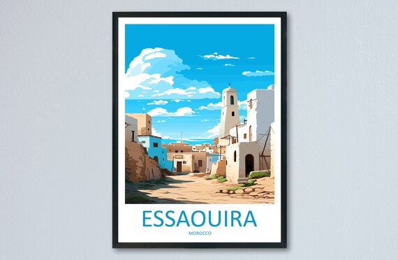 Essaouira Travel Poster, Morocco Wall Art