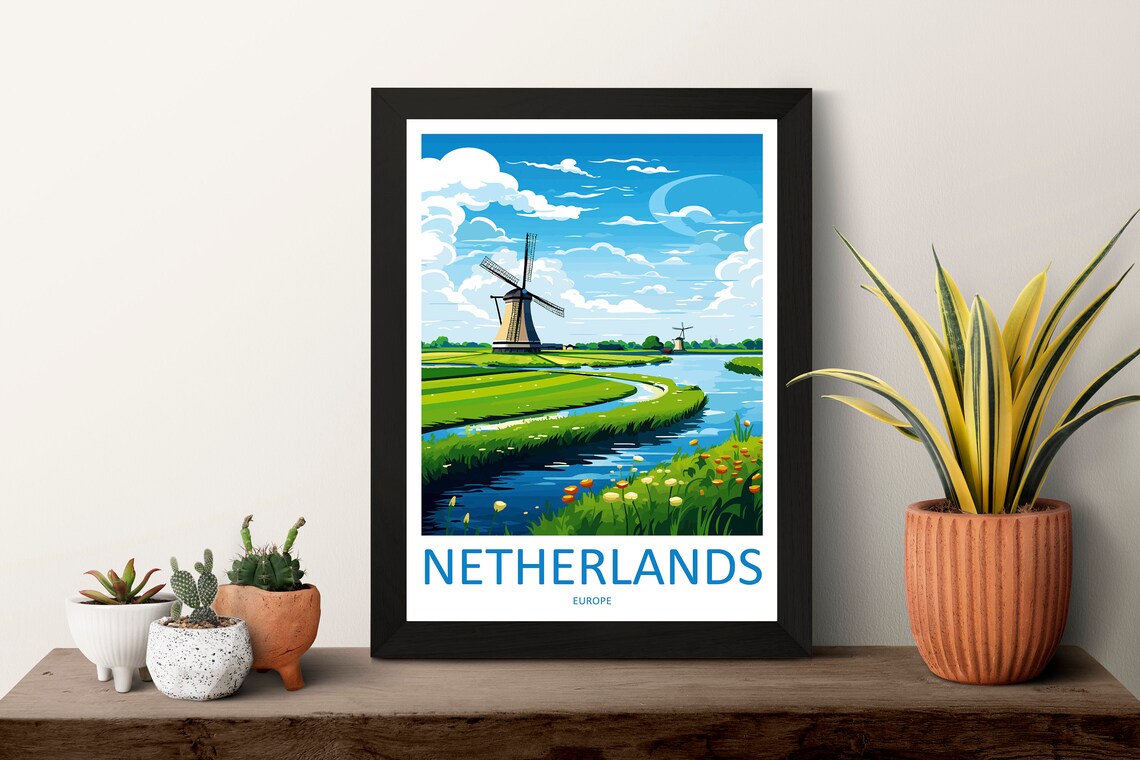 Netherlands Travel Poster, Europe Wall Decor - Image 3