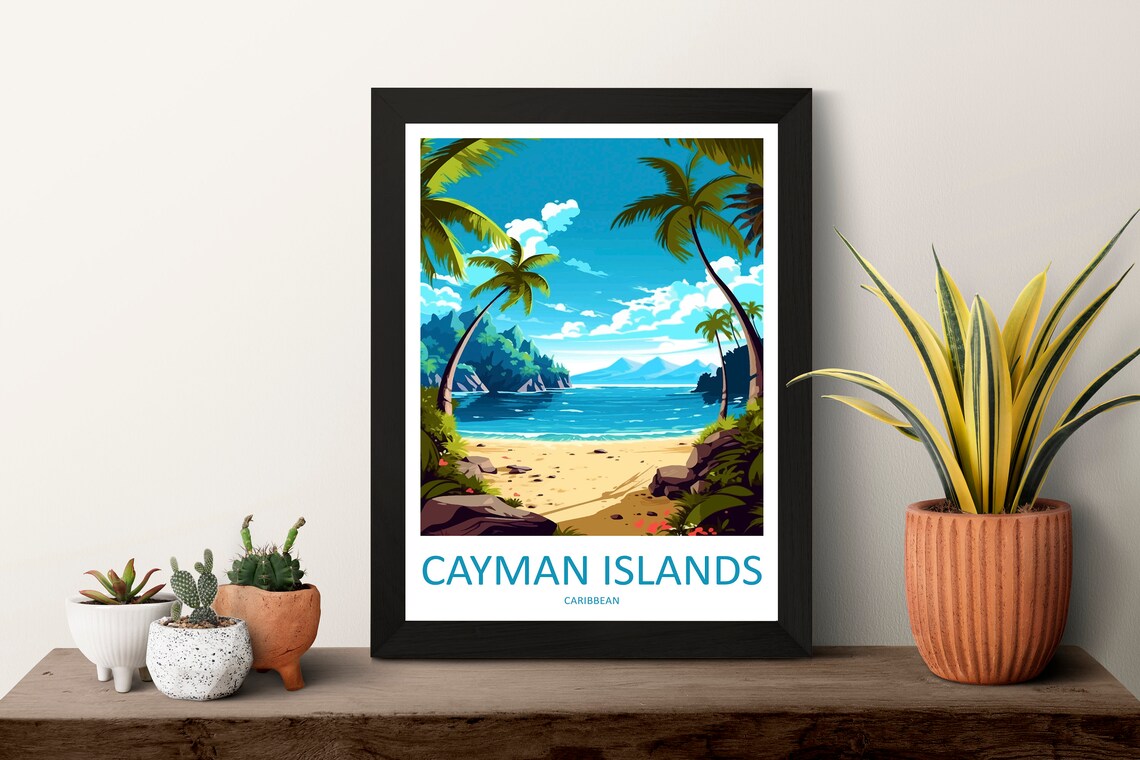 Cayman Islands Travel Poster, Caribbean Wall Art Print - Image 3