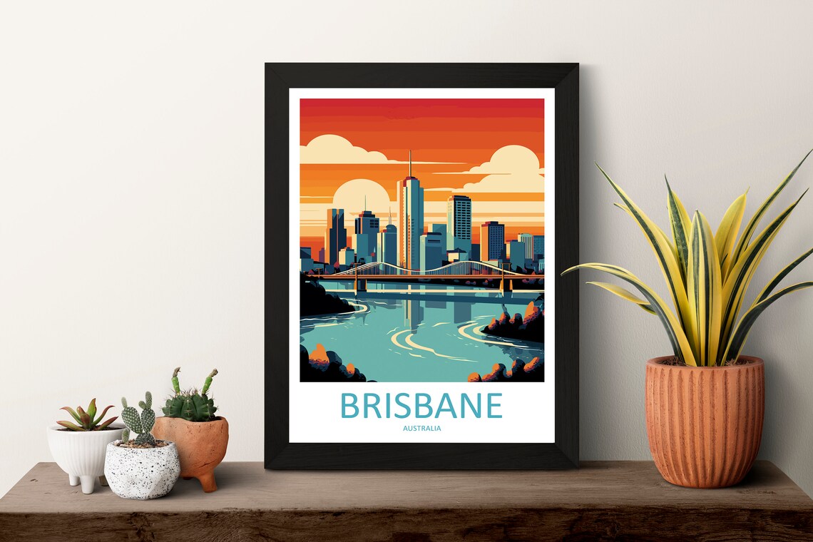Brisbane Travel Poster, Australia City Wall Art - Image 3