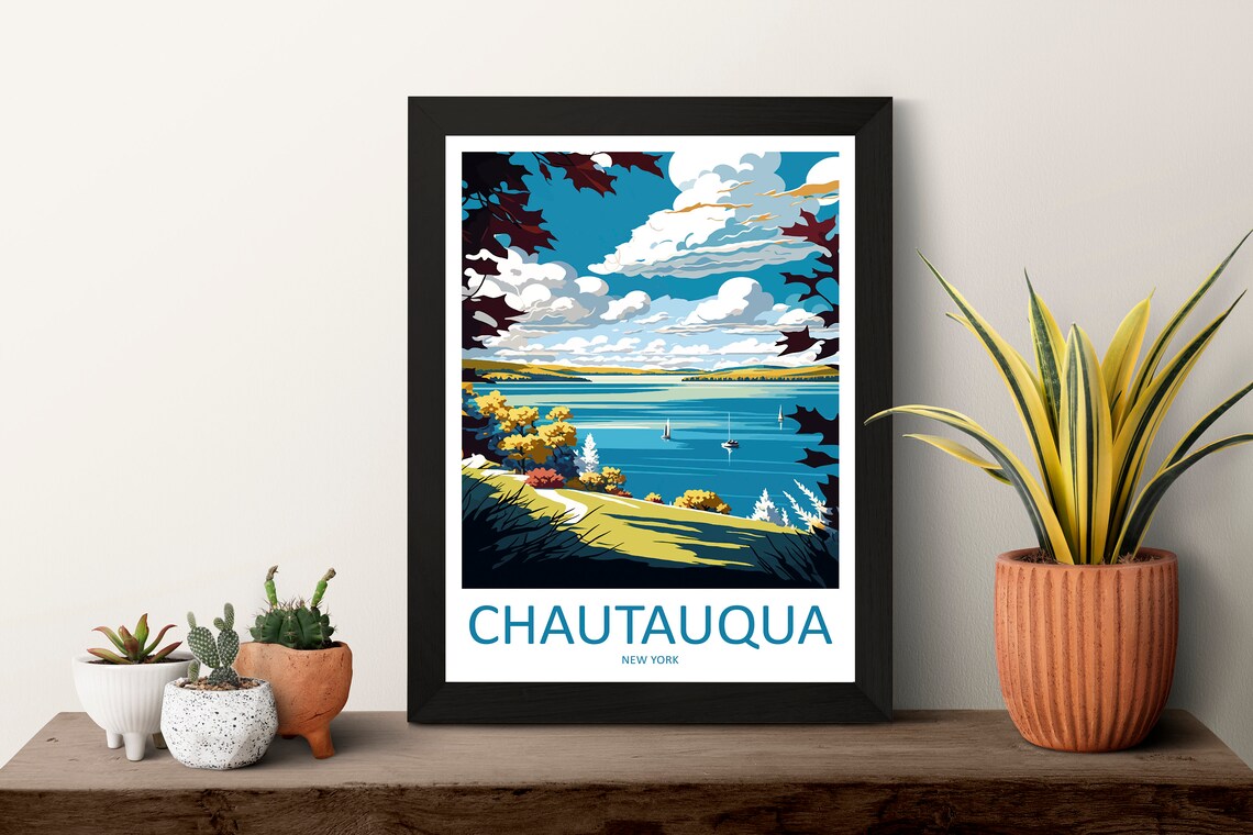 Chautauqua Lake Travel Poster, New York State - Image 3
