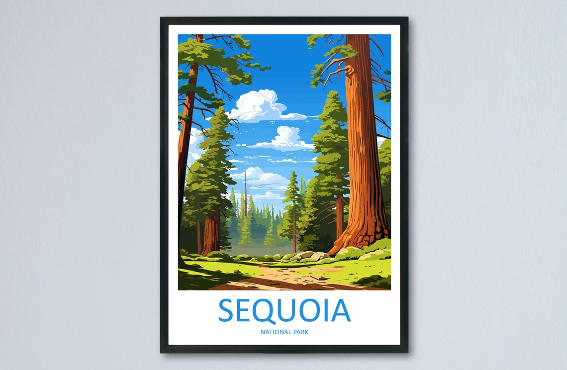 Sequoia National Park Travel Poster, California