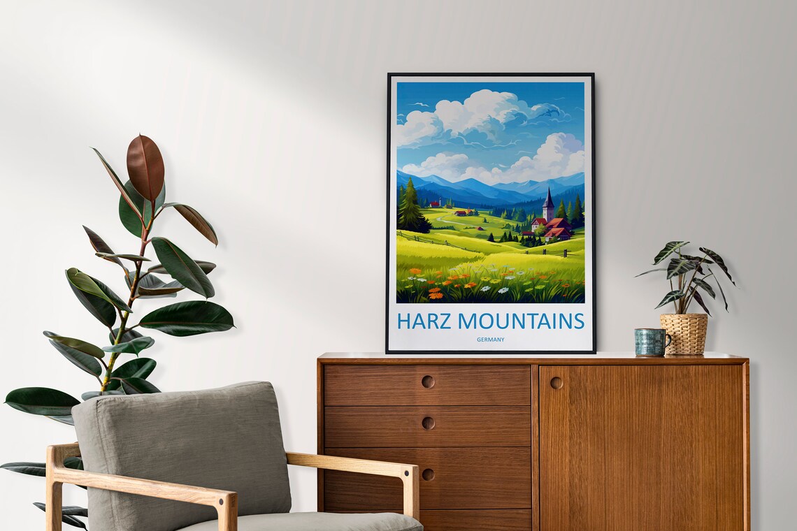Harz Mountains Travel Poster, Germany Wall Art - Image 2