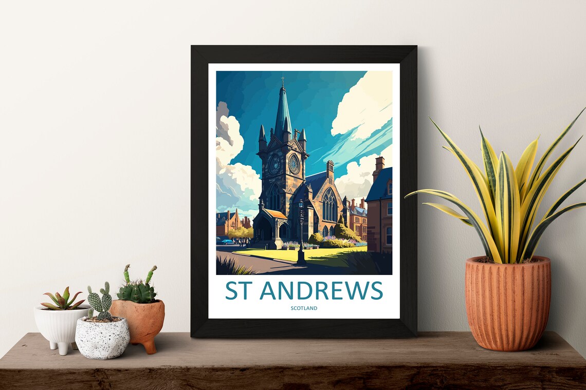St Andrews Travel Poster, Scotland Place Print - Image 3