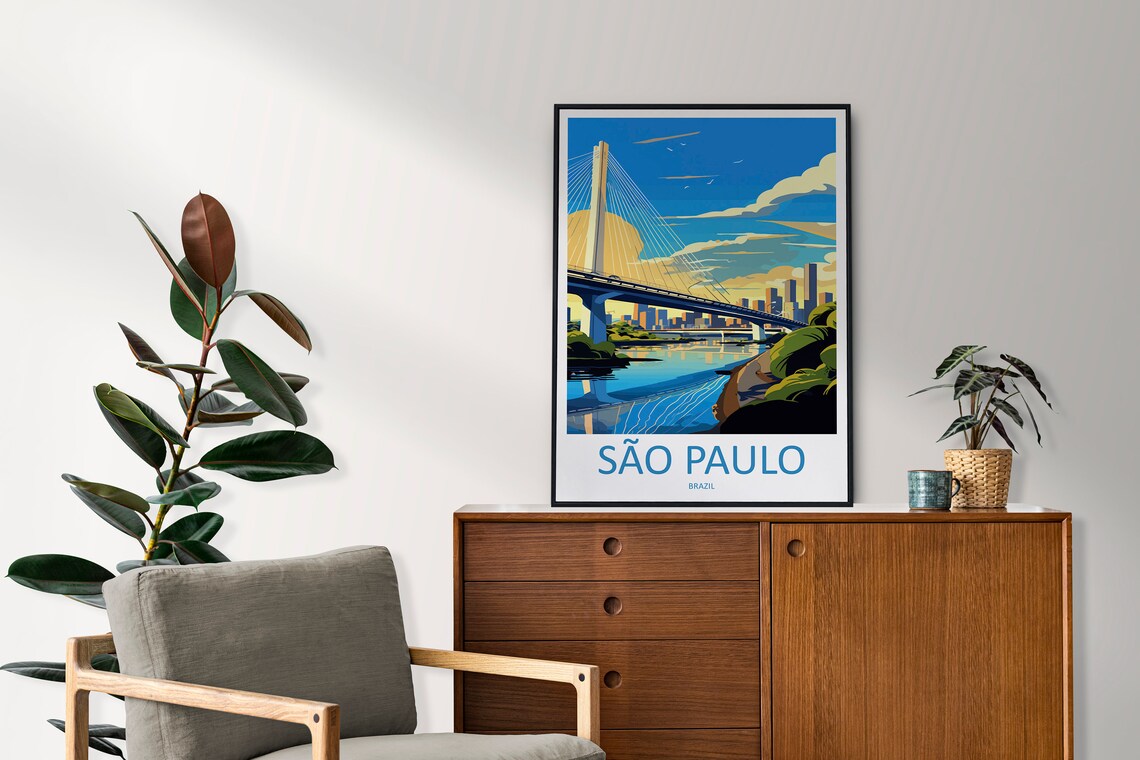 Sao Paulo Travel Poster, Brazil City Wall Art - Image 2