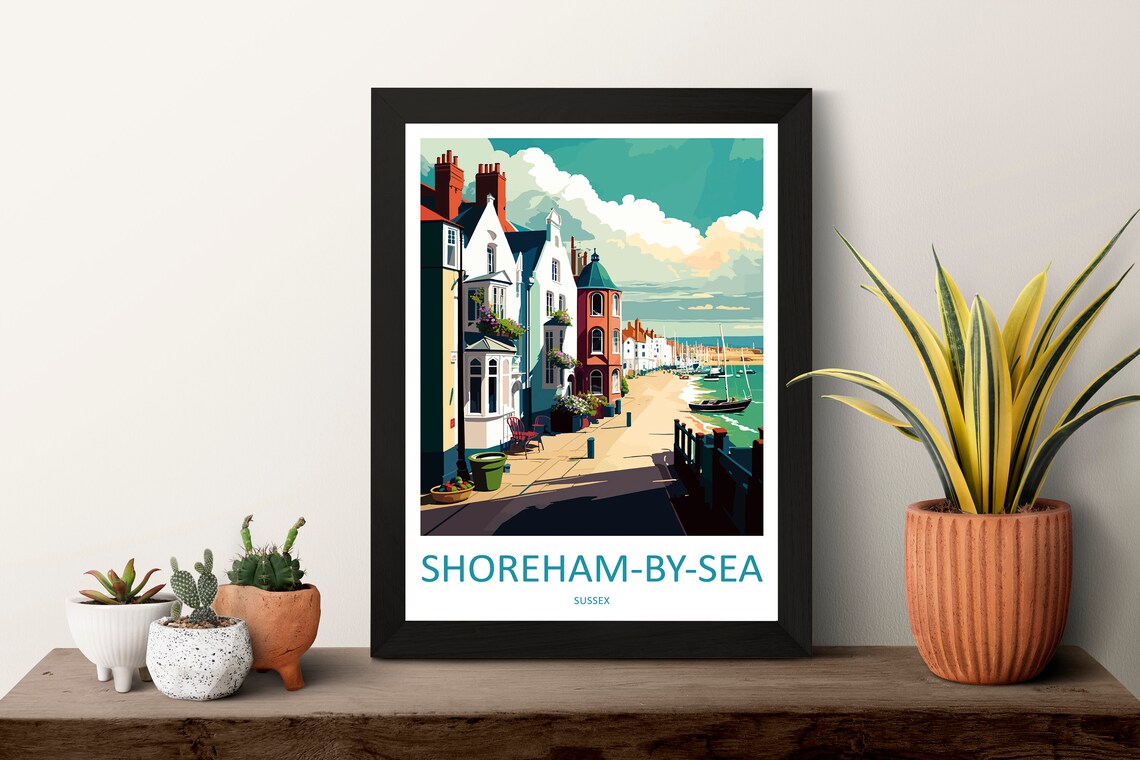Shoreham On Sea Travel Poster, England Place Art - Image 3