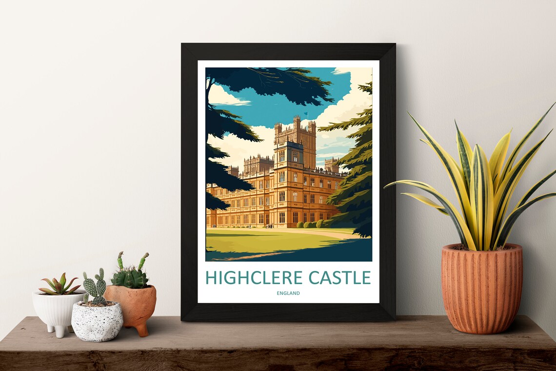 Highclere Castle Travel Poster, England Wall Art - Image 3