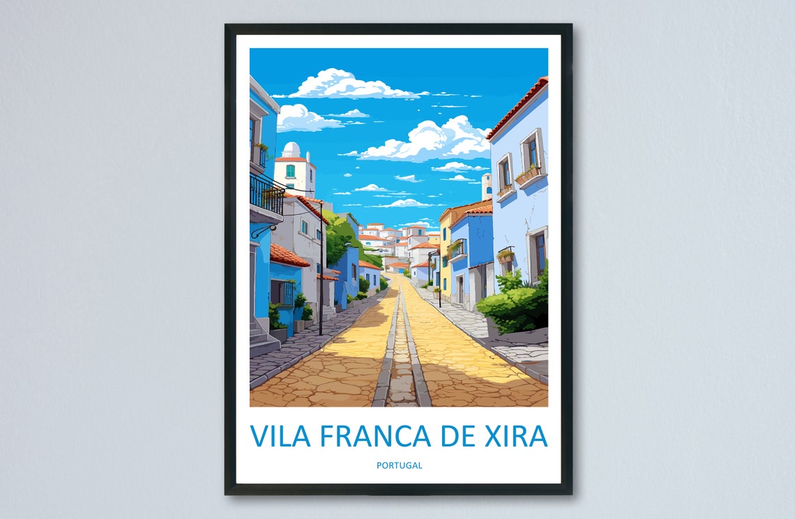 Vila Franca De Xira Travel Print Wall Art Vila Franca De Xira Wall Hanging Home Dcor Vila Franca De Xira Gift Art Lovers Portugal Art Lover
