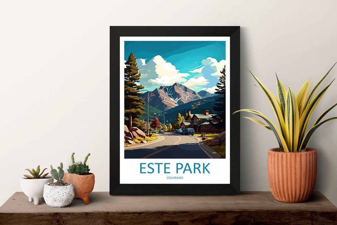 Estes Park Colorado Mountain Road Into the Rockies Travel Poster - Image 3