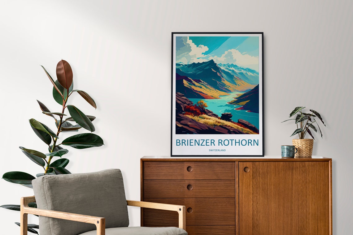 Brienzer Rothorn Switzerland Alpine Lake And Mountain Peaks Poster - Image 2