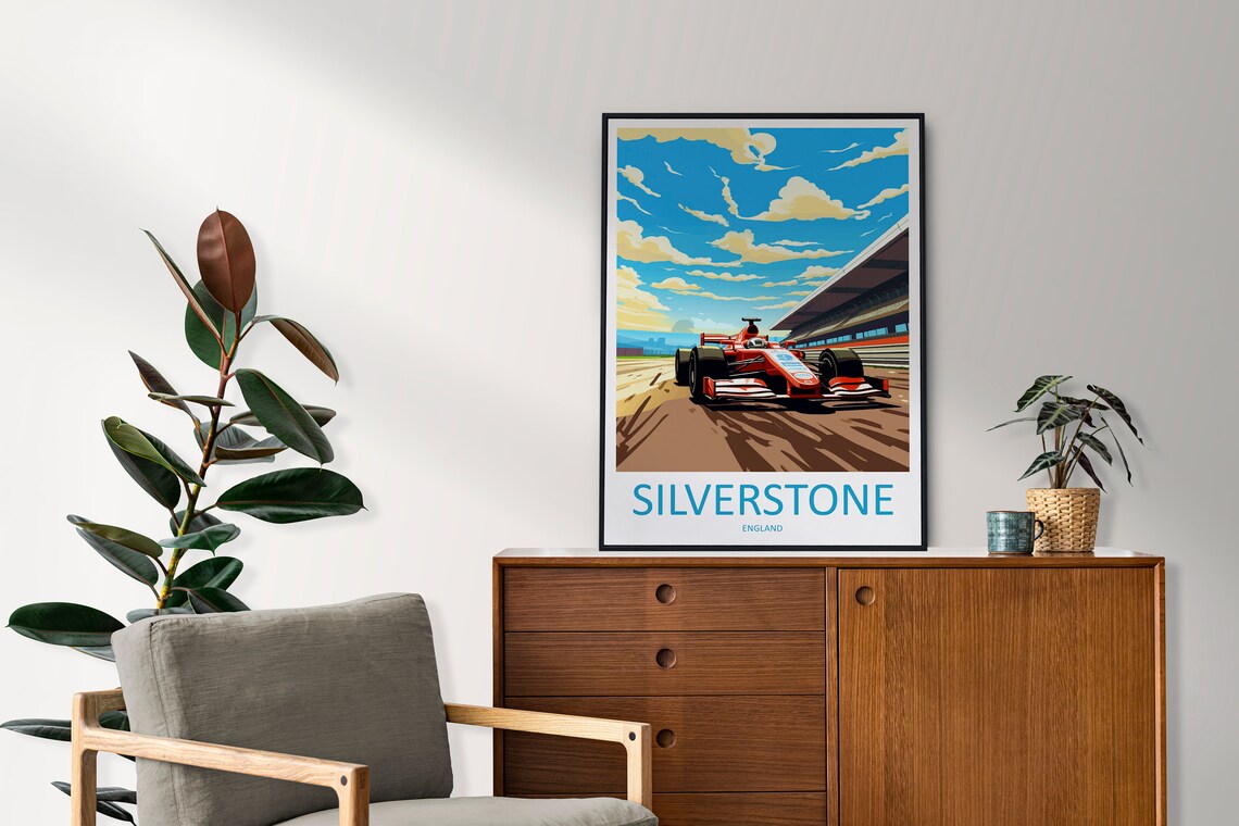 Silverstone Travel Poster, Motorsport Racing Print - Image 2