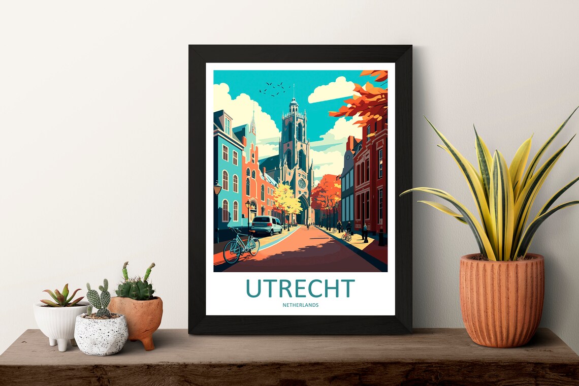 Utrecht Travel Poster, Netherlands Home Decor - Image 3
