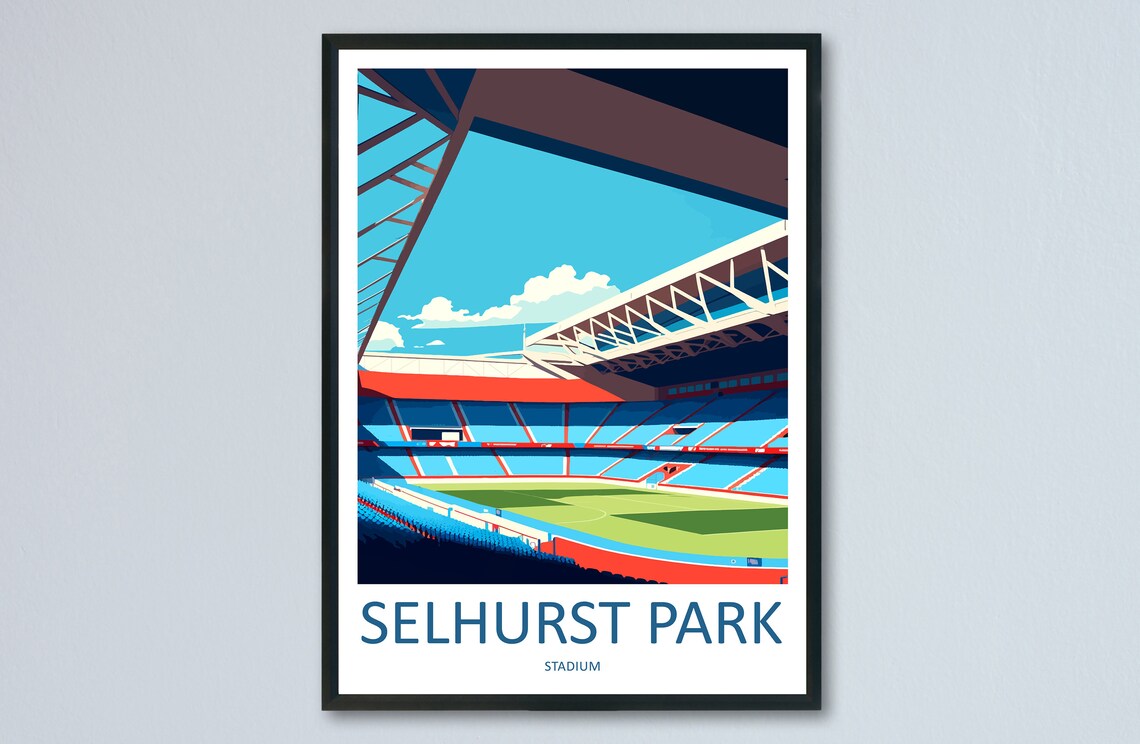 Selhurst Park Stadium Art Print, Crystal Palace