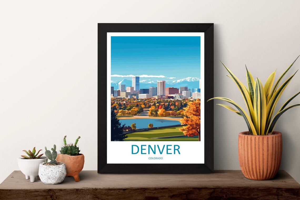 Denver Colorado Travel Poster, Place Print - Image 3