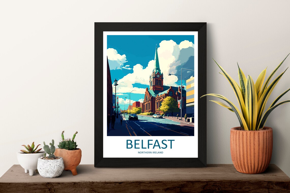 Belfast Travel Poster, Ireland Wall Art Print - Image 3